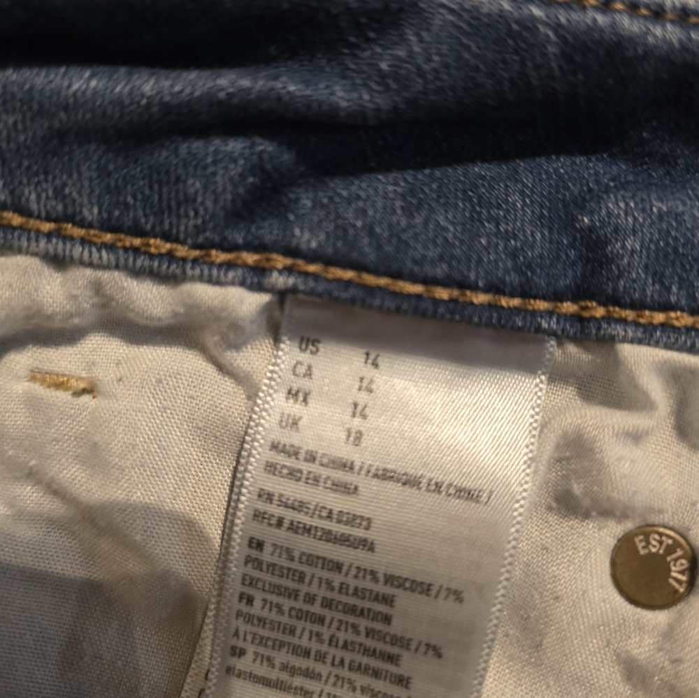 American Eagle Outfitters Ripped Blue Jean Shorts - Picture 5 of 5